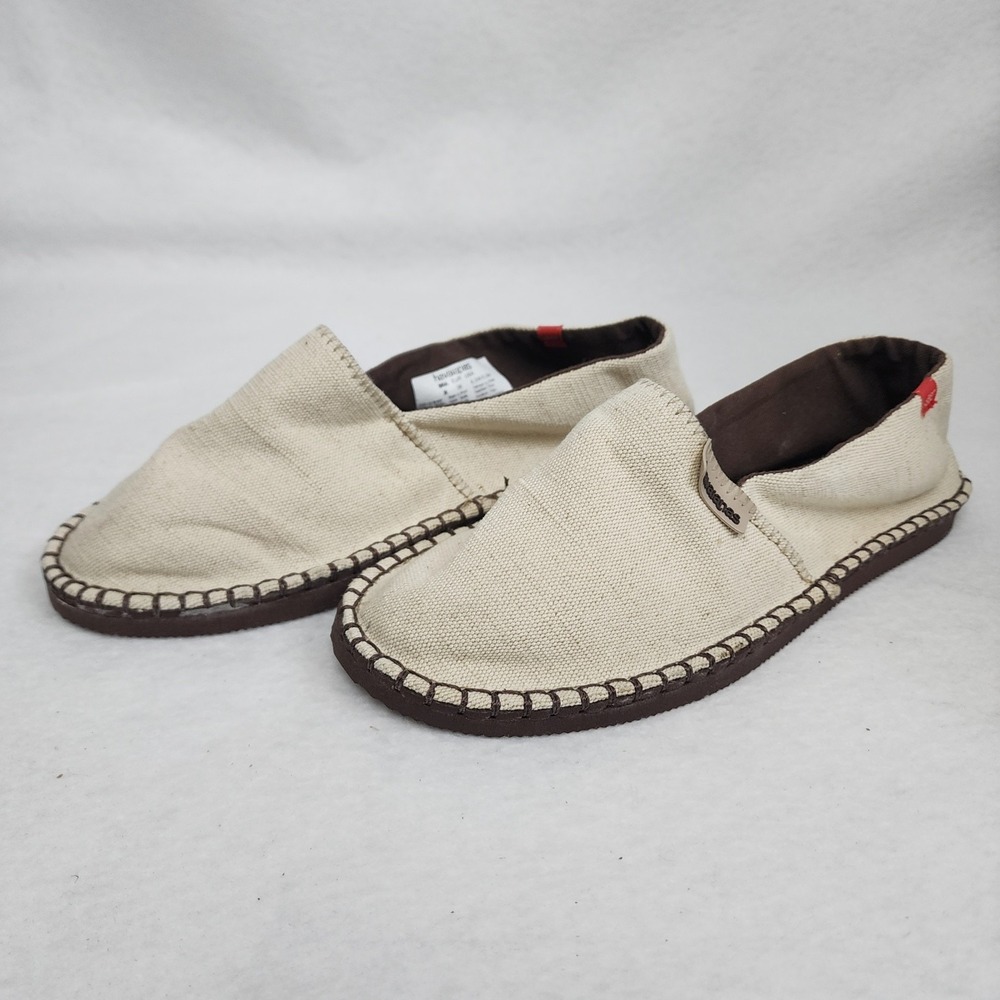 Havaianas Origine Unisex W6.5/M5.5 Sandals Oatmeal Slip On Comfort Espadrille
